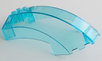 Windscreen 6 x 10 x 4 Curved in Trans-Light Blue