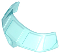 Glass for Aircraft Fuselage Curved Forward 6 x 10 Top with 5 Window Panes in Trans-Light Blue