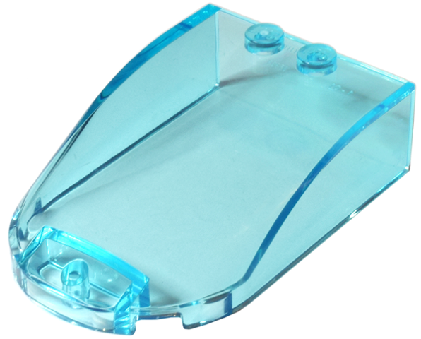 Windscreen 6 x 4 x 1 Curved in Trans-Light Blue