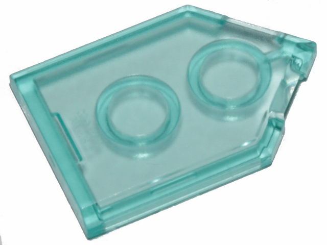 Tile Special 2 x 3 Pentagonal in Trans-Light Blue