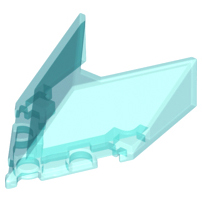 Windscreen 6 x 4 x 1 1/3 Pointed in Trans-Light Blue