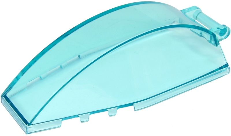 Windscreen 8 x 4 x 2 Curved with Handle in Trans-Light Blue