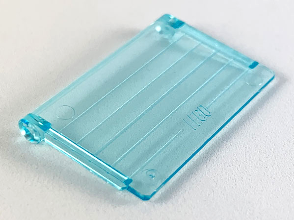 Glass 2 x 3 for Hinge Car Roof 4 x 4 Sunroof with Ridges in Trans-Light Blue