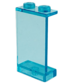 Panel 1 x 2 x 3 - Solid Studs in Trans-Light Blue