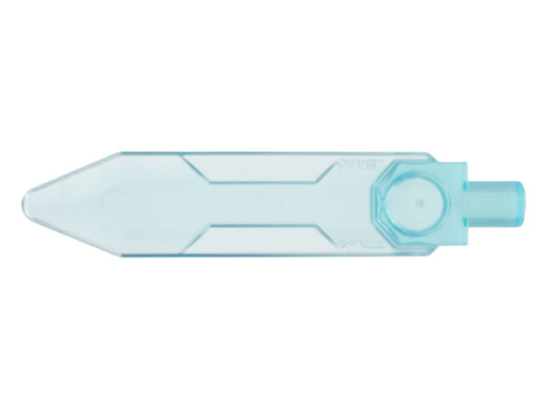 Weapon Sword, Blade with Bar, Double Edge in Trans-Light Blue