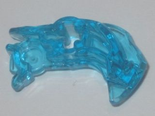 Large Figure Head Connector Block Eye / Brain Stalk in Trans-Light Blue
