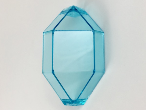 Panel 3 x 3 x 6 Corner Convex in Trans-Light Blue