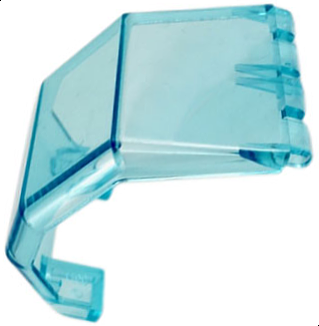 Windscreen 4 x 4 x 4 1/3 Helicopter in Trans-Light Blue
