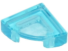 Tile Round 1 x 1 Quarter in Trans-Light Blue
