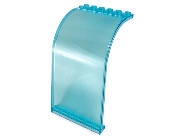 Panel 6 x 6 x 9 Curved Top in Trans-Light Blue
