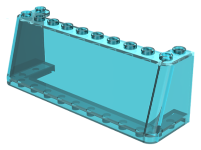 Windscreen 3 x 10 x 3 in Trans-Light Blue