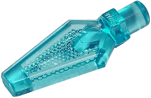 Weapon Pike / Spear Tip with Bar in Trans-Light Blue