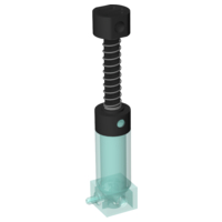 Pneumatic Pump New Style with Black Top in Trans-Light Blue