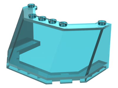 Windscreen 5 x 8 x 3 in Trans-Light Blue