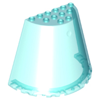 Cone Half 10 x 5 x 6 [Plain] in Trans-Light Blue