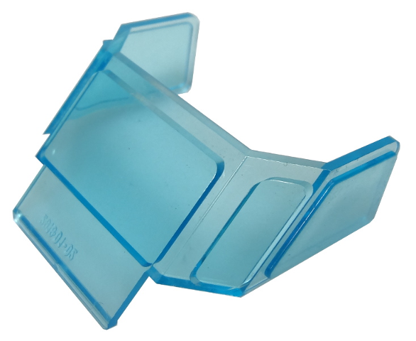 Glass for Train Front Sloping Top in Trans-Light Blue