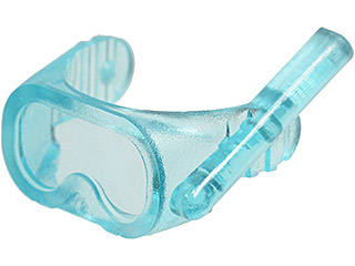 Headwear Accessory Visor / Diver's Mask in Trans-Light Blue