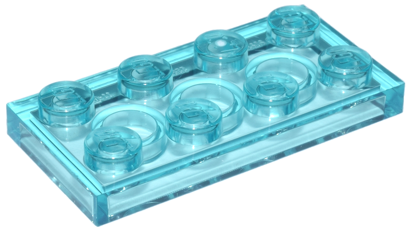Plate 2 x 4 in Trans-Light Blue
