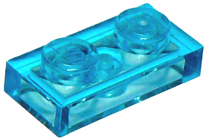 Plate 1 x 2 in Trans-Light Blue