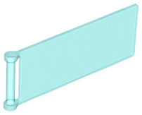 Flag 7 x 3 with Rod in Trans-Light Blue