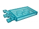 Tile Special 2 x 3 with 2 Clips [Thick U Clips] in Trans-Light Blue
