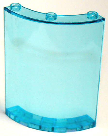 Panel 4 x 4 x 6 Quarter Cylinder in Trans-Light Blue