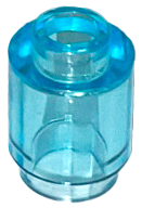 Brick Round 1 x 1 Open Stud in Trans-Light Blue