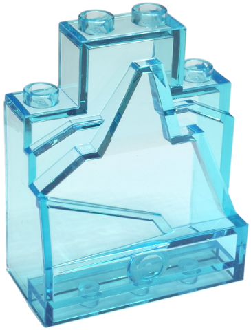 Rock Panel 2 x 4 x 4 in Trans-Light Blue