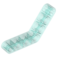 Technic Beam 1 x 7 Bent (4 - 4) Thick in Trans-Light Blue