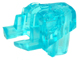 Large Figure Head Connector Block Eye/Brain Stalk in Trans-Light Blue