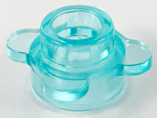 Plant, Flower, Plate Round 1 x 1 with 4 Petals in Trans-Light Blue