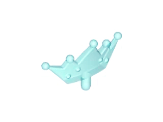 Headwear Accessory Crown / Tiara in Trans-Light Blue