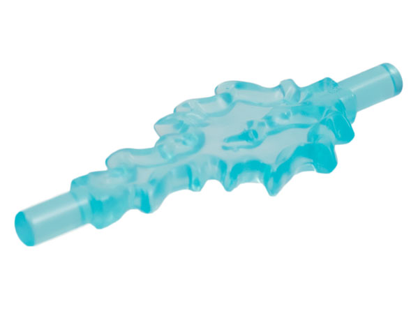 Wave / Power Burst / Flame, Bolt Large with Bar Ends in Trans-Light Blue