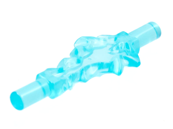 Wave / Power Burst / Flame, Bolt Small with Bar Ends in Trans-Light Blue