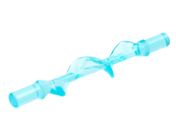 Wave / Power Burst / Flame, Bolt Spiral with Bar Ends in Trans-Light Blue