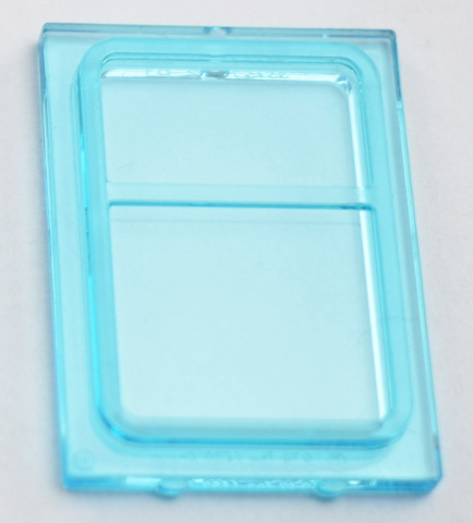 Glass for Train Door Lip On All Sides in Trans-Light Blue