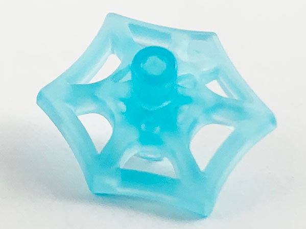 Web Effect Small Short Bar on Front and Back in Trans-Light Blue
