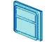 Glass for Train Window 1 x 4 x 3 in Trans-Light Blue