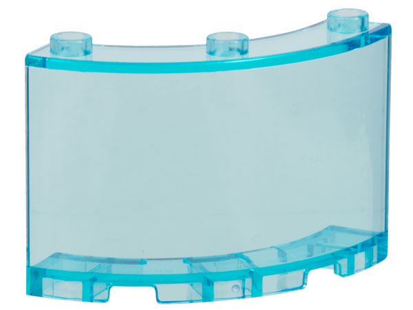 Panel 4 x 4 x 3 Quarter Cylinder in Trans-Light Blue
