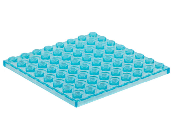 Plate 8 x 8 in Trans-Light Blue