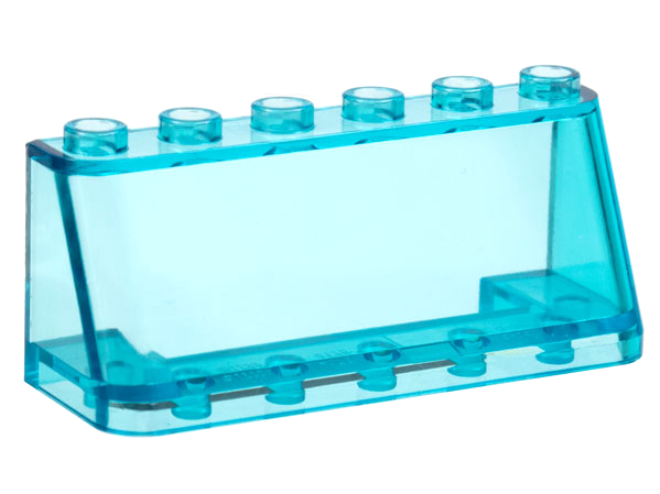 Windscreen 2 x 6 x 2, Wide Top in Trans-Light Blue