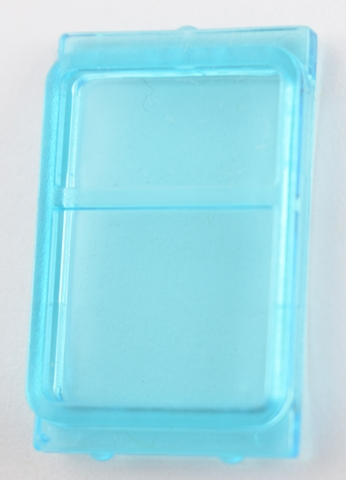 Glass for Train Door Lip On Top and Bottom in Trans-Light Blue