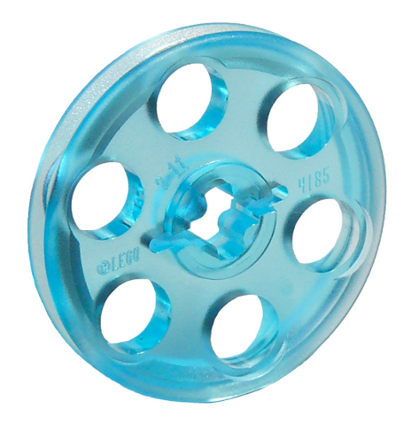 Technic Wedge Belt Wheel [aka Pulley] in Trans-Light Blue