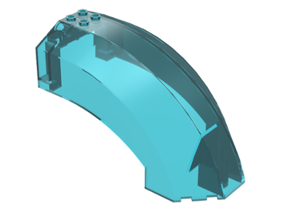 Windscreen 12 x 6 x 6 Curved in Trans-Light Blue