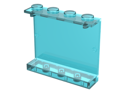 Panel 1 x 4 x 3 [Solid Studs] in Trans-Light Blue