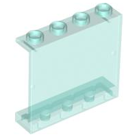 Panel 1 x 4 x 3 [Hollow Studs] in Trans-Light Blue
