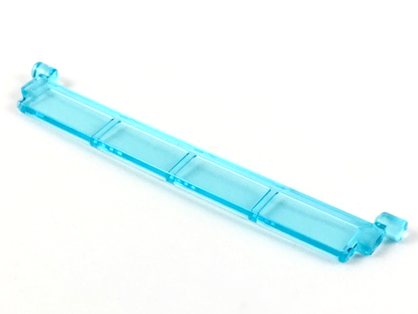 Garage Roller Door Section without Handle in Trans-Light Blue