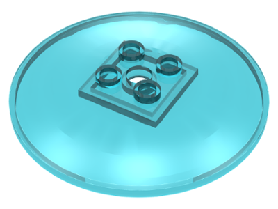 Dish 6 x 6 Inverted (Radar) with Hollow Studs in Trans-Light Blue