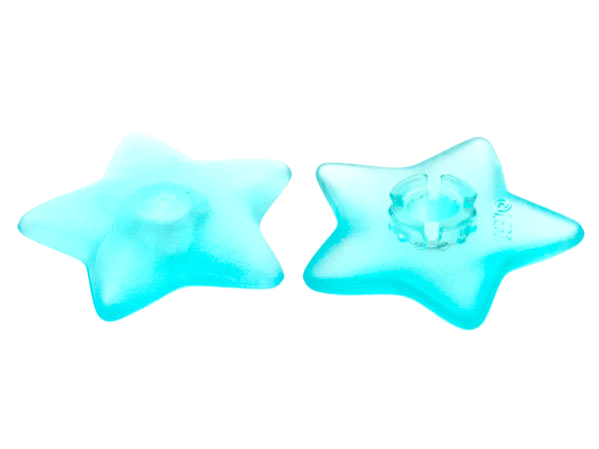 Clikits Icon, Star 2 x 2 Large with Pin in Trans-Light Blue