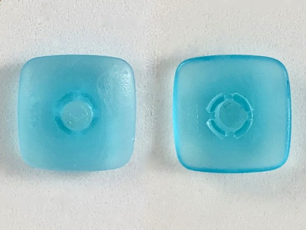 Clikits Icon, Square 2 x 2 Large with Pin in Trans-Light Blue